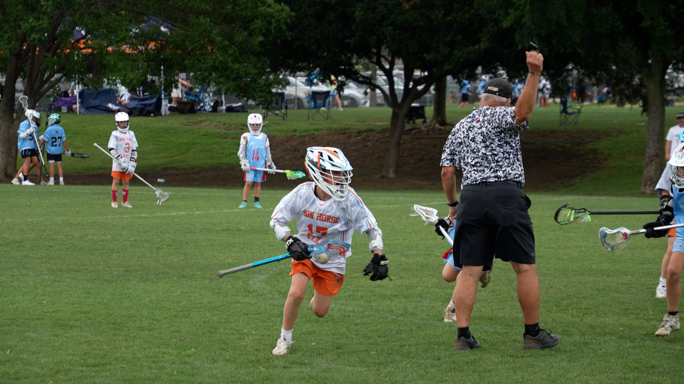 ADVNC ATX player driving toward goal